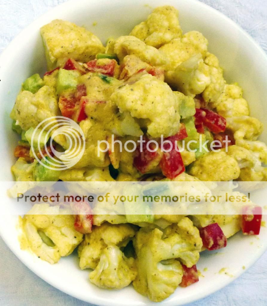 cauliflower no-potato salad - low-carb alternative to potato salad cauliflower no-potato salad